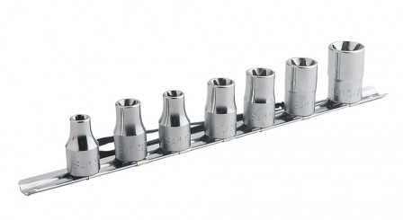 rack de 7 douilles 1/2 torx standard