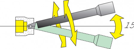 rallonge 1/4 angulaire 75 mm
