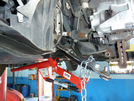 levier d'exercice sur train avant