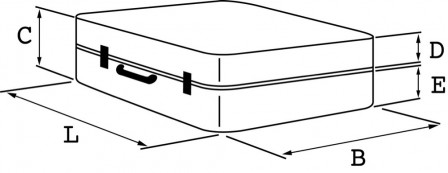 valise polypropylene avec trolley