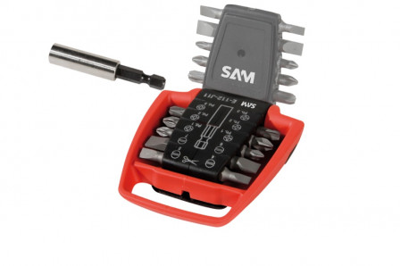 ratelier de 10 embouts de vissage et un porte-embout