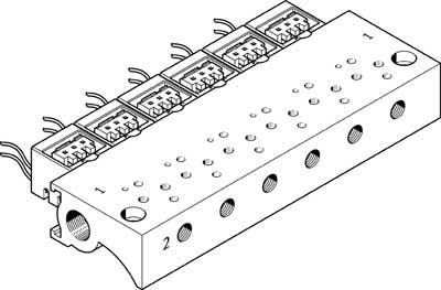 bloc de montage en batterie MHA1-P10-2-M3-PI
