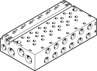 barrette de raccordement VABM-L1-10AW-M7-6