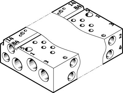 barrette de raccordement VABM-L1-10AW-M7-10