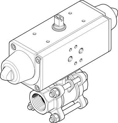 unité d'entraînement de robinet à boisseau sphériq VZBA-11/2