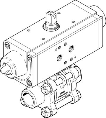 unité d'entraînement de robinet à boisseau sphériq VZBA-1/2