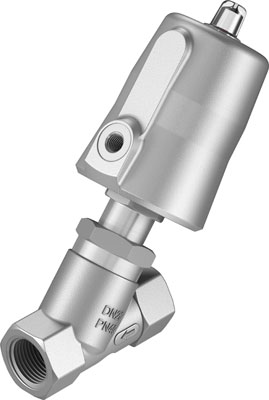 soupape à tête inclinée VZXF-L-M22C-M-A-G34-180-V4B2V-50-V