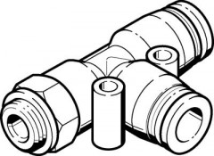 raccord enfichable en T QSTL-G1/2-16