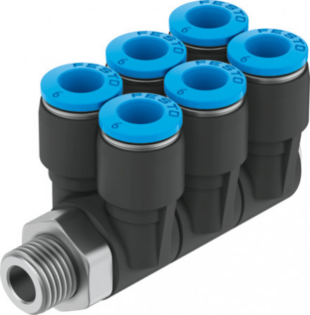 QSLV6-3/8-10 Raccord banjo multiple