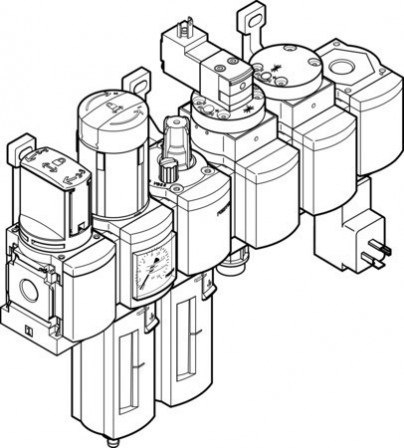MSB4N-1/4:C3J4M1D7A1F3-WP Combinaison de modules de traitement d'air