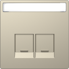 Enjo étiquette RJ45x2 sable