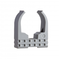 CLIPS A TUBE DIAM25 GRIS