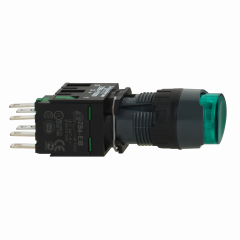 Harmony XB6 - bouton-pous. lum. - Ø16mm - à imp. dépassant - 24V - 1F - vert