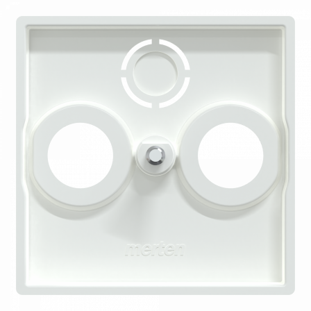 System M - Enjoliveur prise télévision TV+FM - blanc antimicrobien