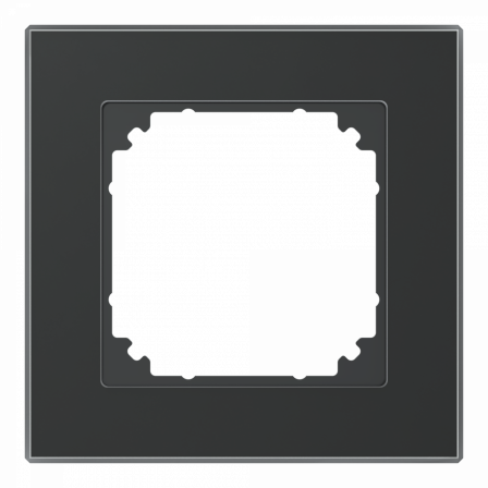 System M - M Elegance - Plaque de finition - 1 poste - verre noir