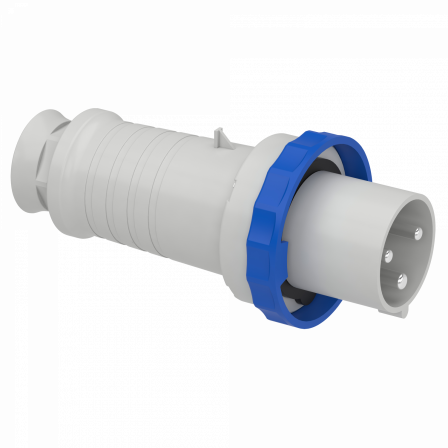 Mureva - fiche mobile industrielle droite - 63 A - 2P+T - 200-250 V CA - IP67