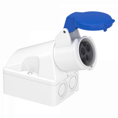 Mureva - socle de prise industrielle - 16 A - 2P+T - 200-250 V CA - IP44