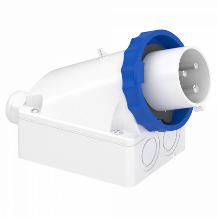 Mureva - socle de connecteur industriel - 32 A - 2P+T - 200-250V CA - IP67