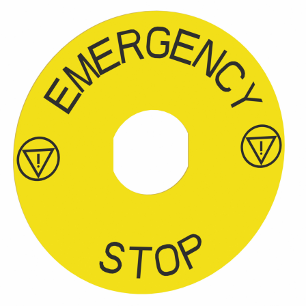 Harmony 9001K - étiquette - Ø30 - Ø90 mm - EMERGENCY STOP