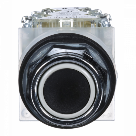 Harmony 9001K - bouton-poussoir - noir - Ø30 - à impulsion affleurant - 1OF