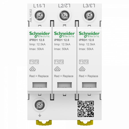 Acti9 - Parafoudre iPRD1 12,5r - 3P - Débro T1 - 350V - Report signal - TT/TN