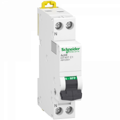 Acti9 iDT40T - Disjoncteur modulaire - 1P+N - 1A - Courbe C - 4500A/6kA