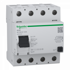 Acti9 RCCB-ID - interrupteur différentiel - 4P - 125A - Type B - 300mA Selectif