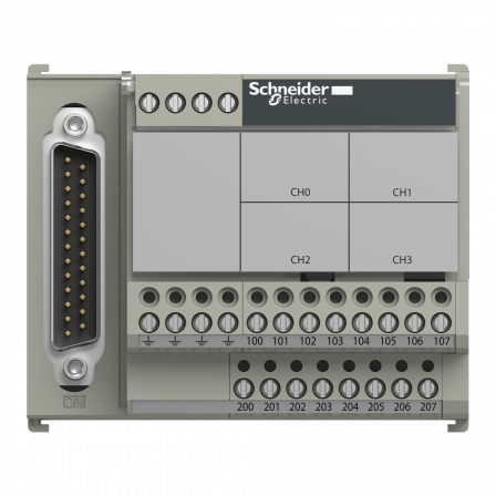 Modicon X80 - embase de raccordement TELEFAST - 4 voies analogiques