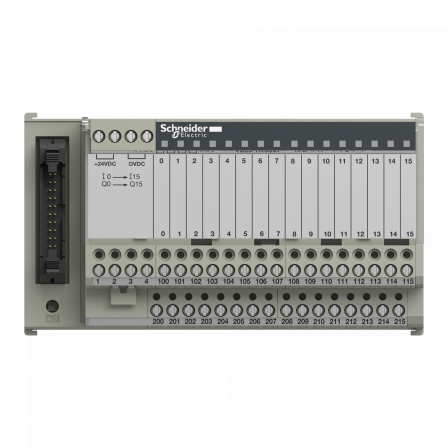 Telefast ABE7 - embase de raccordement passive - 16 E ou S - DEL - isolateur