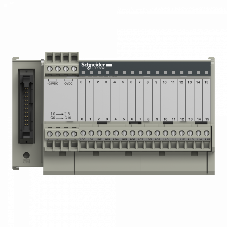 Telefast ABE7 - embase - relais électromagnét. soudés - 16 voies - relais 5mm