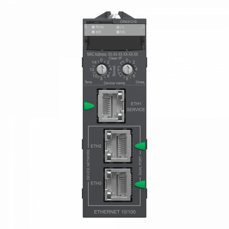 Module de communication pour rack déporté Ethernet RIO (M580)