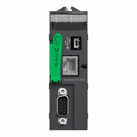 Modicon M340 - processeur - 1024 E/S TOR 256 E/S ANA - 1Modbus - 1CAN - ss mém.