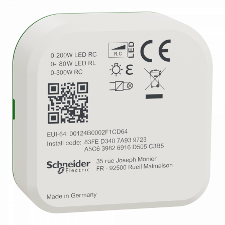 Wiser - micromodule variateur de lumière avec ou sans neutre - zigbee