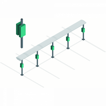 Canalis KSA - élément droit 400A - 2m - 8 fenêtres