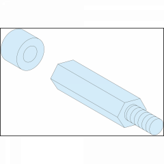 PrismaSeT G - Entretoise hexagonale - M8 - Haut.=40mm - lot de 4