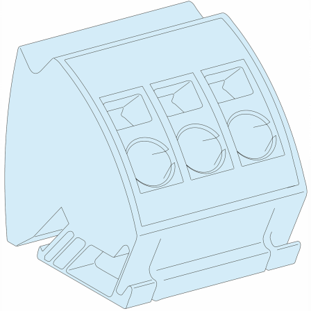 Linergy TB - Bloc de terre à connection rapide - 3 x 16 mm² - lot de 4