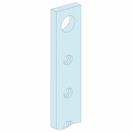 Linergy BS - JdB de fond 400A - barres taraudées 32x5 - L=1000 mm - lot de 4