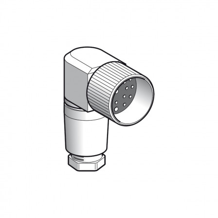 CONNECTEUR M23 FEM COUDE