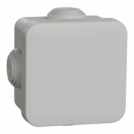 Mureva Box, boite de dérivation IP55 + embouts 65x65x45, gris