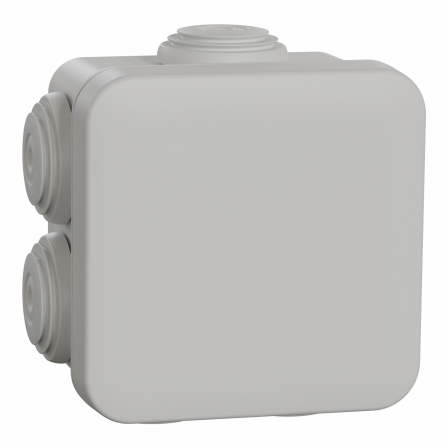 Mureva Box, boite de dérivation IP55 + embouts 65x65x45, gris