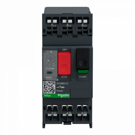 TeSys GV2ME - disj. moteur - 0,1..0,16A - 3P 3d - déclencheur magnéto-thermique