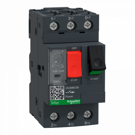 TeSys GV2ME - disj. moteur - 0,25..0,4A - 3P 3d - déclencheur magnéto-thermique