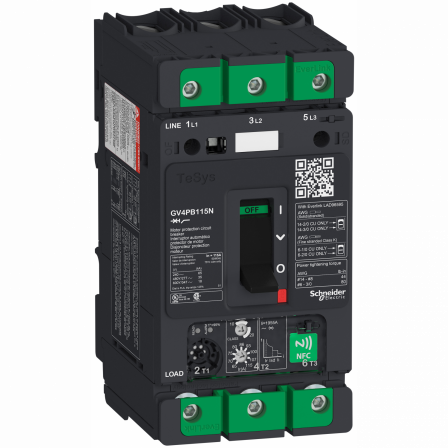 TeSys GV - disjoncteur magnéto-thermique - Ul -In 115A - 50kA - Everlink