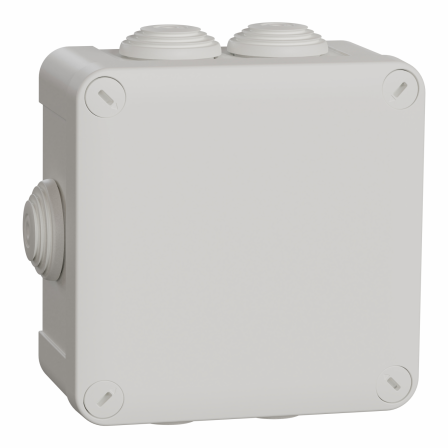 Mureva Box - boite de dérivation avec embouts - 105x105x55 - IP55 - blanc polair