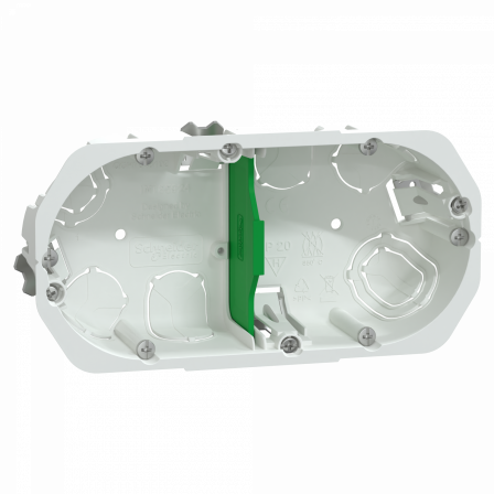 Multifix - boîte encastrement - 2 postes - Ø67mm - P40mm - entraxe 71mm