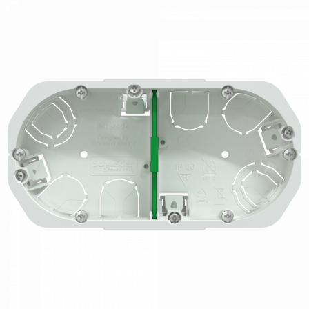 Multifix - boîte encastrement - 2 postes - Ø67mm - P40mm - entraxe 71mm