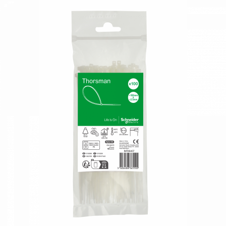 Thorsman colliers de serrage 160x2.5 Incolore, 100p