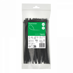 Thorsman colliers de serrage 200x4.8 Noir, 100p