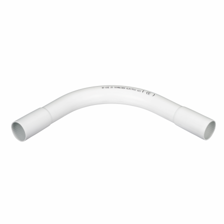 Mureva Tube - coude pour conduit rigide - Ø25mm - IP40 - blanc polaire