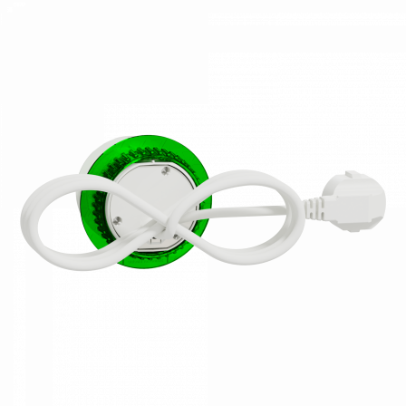 Unica System+ - bloc de prise à encastrer XS - 2P+T + USB A - câble 2m - blanc